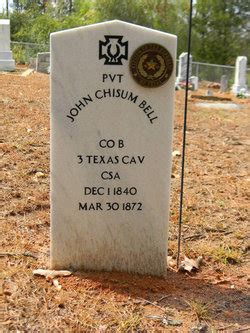 John Chisum Bell (1840-1872) - Find A Grave Memorial