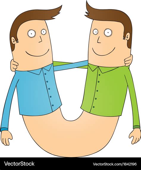 Cartoon twins Royalty Free Vector Image - VectorStock