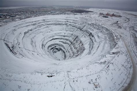 Mirny Diamond Mine is the second largest man made hole in the world ...