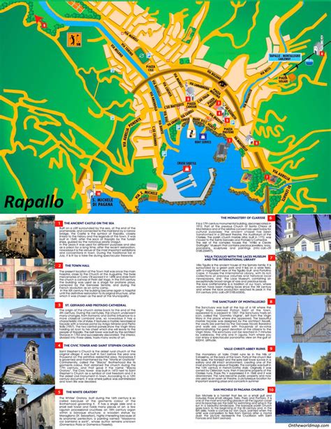 Rapallo Tourist Map - Ontheworldmap.com