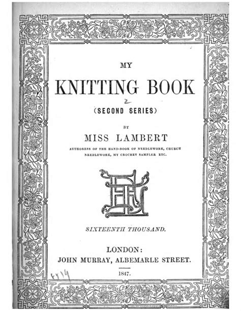 Hathi Trust Digital Library - babel.hathitrust.org | Knitting books ...