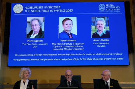 Agostini, Krausz, L’Huillier win Nobel Prize for Physics