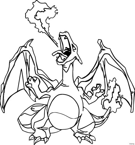 Mega Charizard X Coloring Page at GetColorings.com | Free printable ...