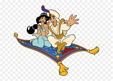 Aladdin And Jasmine On Magic Carpet Clipart The Magic - Aladdin Flying ...