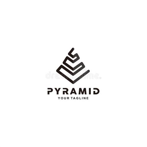 Pyramid Logo Design Template Idea Stock Vector - Illustration of ...