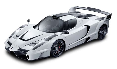 Download White Ferrari Enzo Racing Car PNG Image for Free