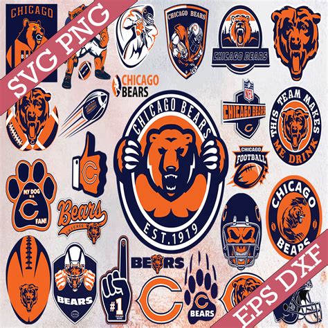 Bundle 26 Files Chicago Bears Football team Svg, Chicago Bea - Inspire ...