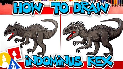 How To Draw Indominus Rex From Jurassic Park - YouTube