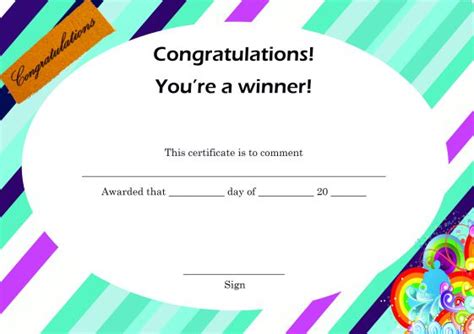 Winner Certificate Templates | 13+ Free Word, Excel & PDF Formats ...