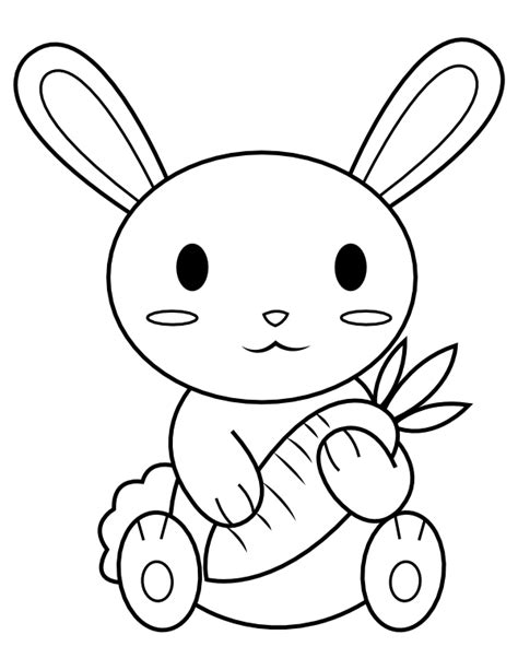 Printable Baby Rabbit Coloring Page