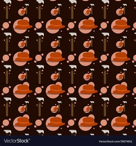 Seamless halloween pattern of orange hat Vector Image