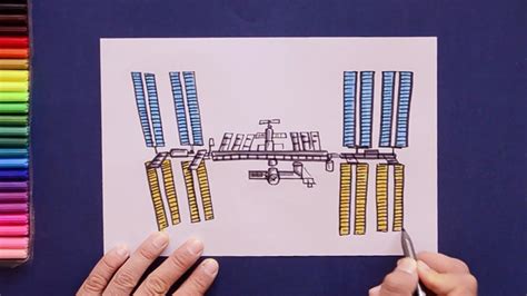 Space Station Drawing Easy - How To Draw The Iss Space Station ...