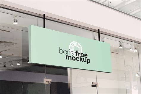 Free Shop Signage Mockup (PSD) | Shop signage, Free mockup, Logo mockup