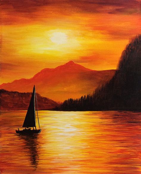 Uncork Your Inner Artist! | Landscape paintings, Easy landscape ...