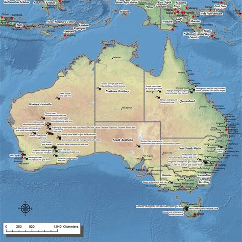 Australia Gold Mines Map | World Gold Mines