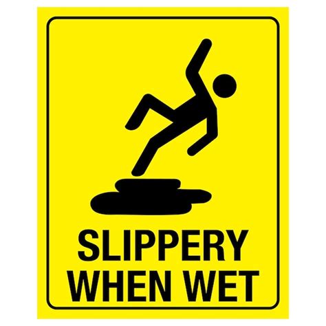 Premium Vector | Slippery when wet sign vector