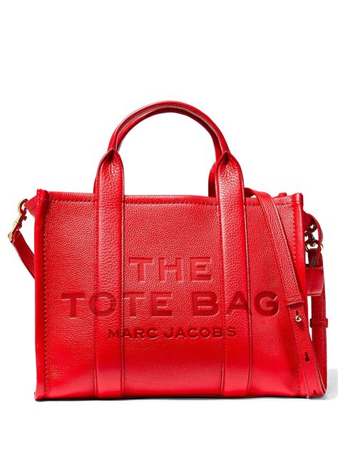 Marc Jacobs Mini The Leather Tote Bag In Red | ModeSens