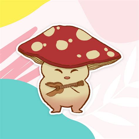 Kawaii Mushroom Cotteagecore Sticker Mushroom Sticker | Etsy