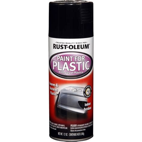 Rust-Oleum Automotive 12 oz. Gloss Black Spray Paint for Plastic-248649 ...