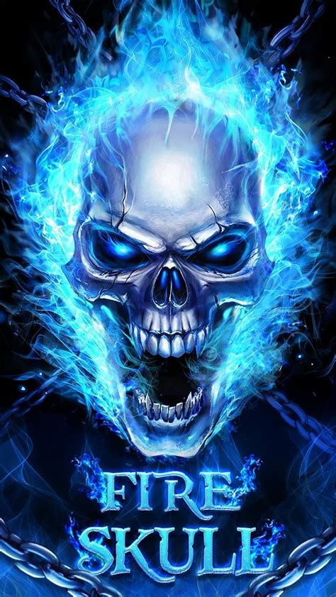 Blue Fire Skull Wallpapers - Top Free Blue Fire Skull Backgrounds 39D ...