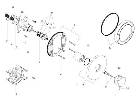 Hansgrohe Axor thermostatic cartridge assembly | hansgrohe 94282000 ...