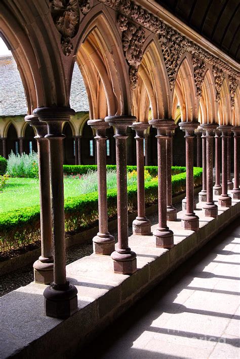 Mont Saint Michel cloister Photograph by Elena Elisseeva - Pixels