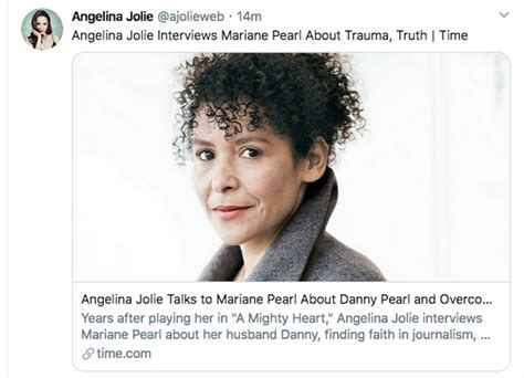 Please read journalist Mariane Pearl's powerful interview by Angelina Jolie