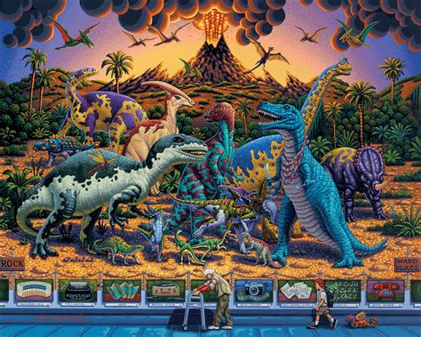 Dinosaur Museum, 500 Pieces, Dowdle Folk Art | Puzzle Warehouse