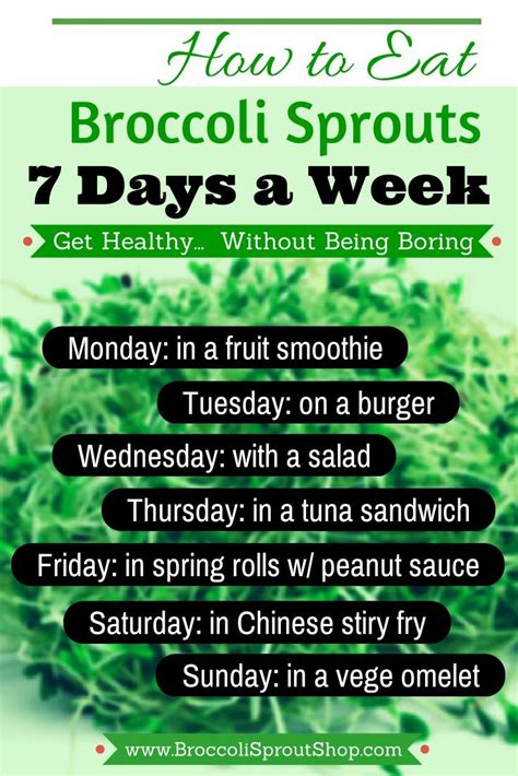 How to Eat Broccoli Sprouts 7 Days a Week Who'd a thought - if you want ...