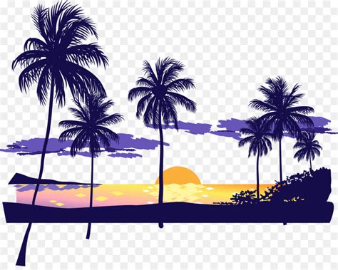 Free Beach Scene Silhouette, Download Free Beach Scene Silhouette png ...