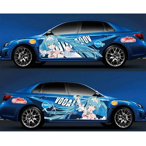 Car Styling Custom Made Japanese Anime Game Itasha Decals Hatsune Miku ...