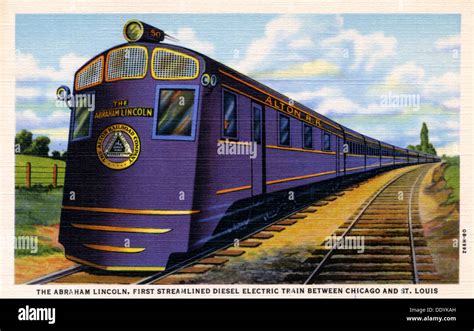 The 'Abraham Lincoln', streamlined diesel electric train, 1940 Stock ...