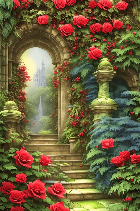 Red Rose Garden Wallpaper