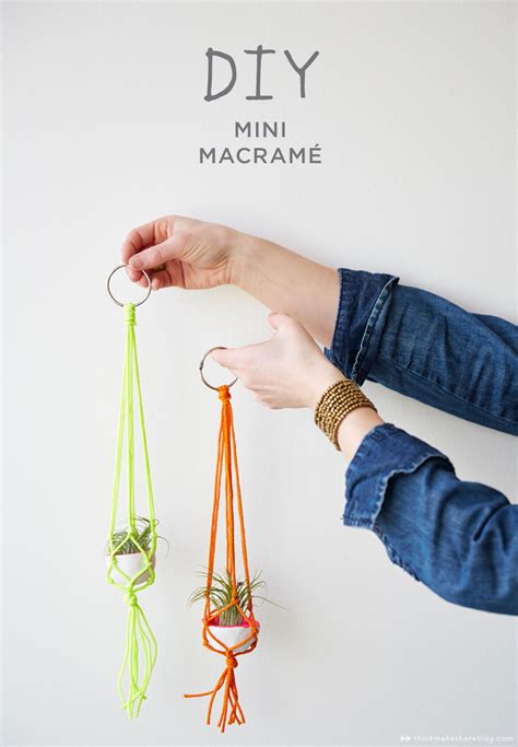 How To: DIY mini macramé plant hangers - Think.Make.Share.