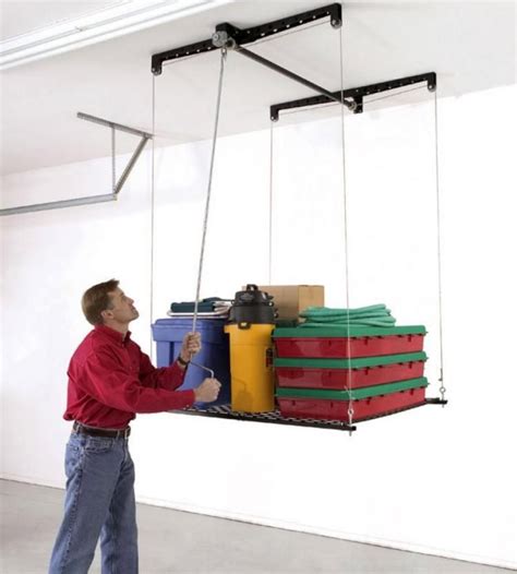 Pulley System Storage Rack For Your Garage | Garage storage systems ...