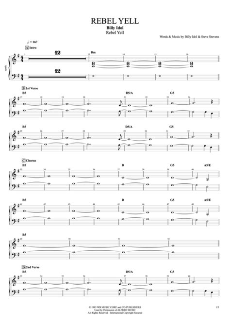 Rebel Yell Tab by Billy Idol (Guitar Pro) - Full Score | mySongBook