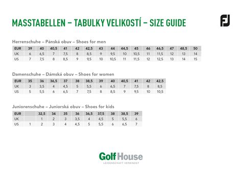 Footjoy Junior Golf Shoes Size Chart Store | emergencydentistry.com