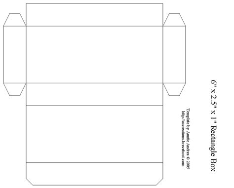 Rectangle Box Template Printable