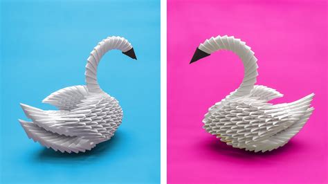 How to make a 3D origami Beginner's Swan - YouTube