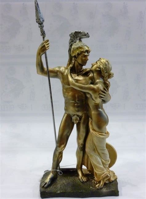 Ancient Greek Mythology Achilles and Briseis Statue Sculpture 0080 | Rpg