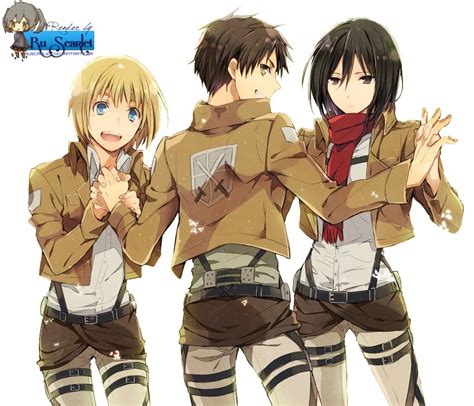 Armin/Eren/Mikasa - l’Attaque des Titans fan Art (37490603) - fanpop