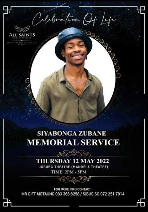 Siyabonga ‘Sdumo’ Zubane's life to be celebrated at memorial service