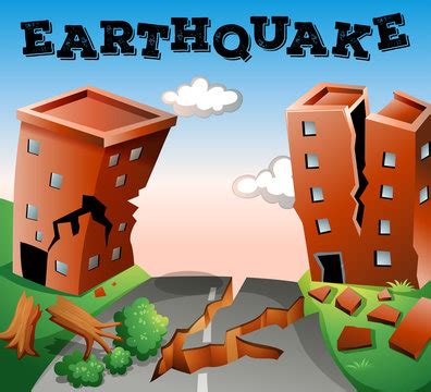 Earthquake Cartoon Clipart Of People