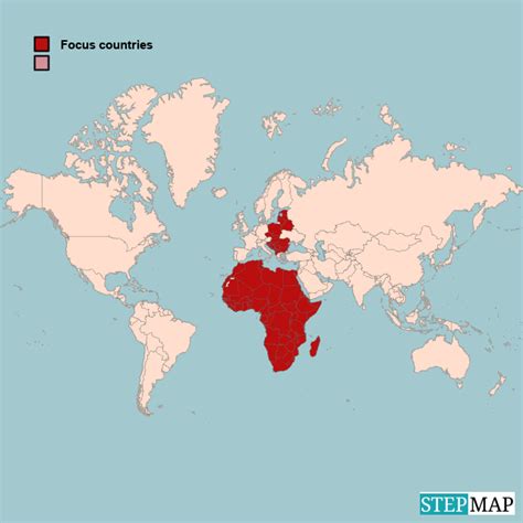 StepMap - ACP - Countries of interest - Landkarte für World