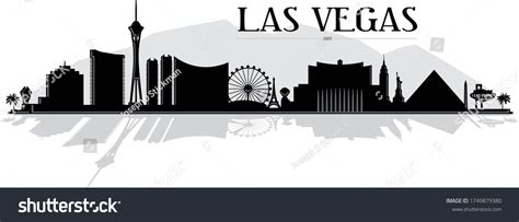 Modern Black White Illustration City Las Stock Vector (Royalty Free ...