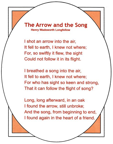 The Arrow And The Song Lyric Poem - LYRICSC