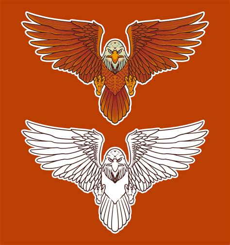 eagle mascot vector illustration cartoon style 10424673 Vector Art at ...