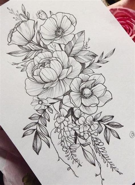 Desenhos De Flores De 120 Modelos Tatuagens Ideias Desenhos De | Images ...