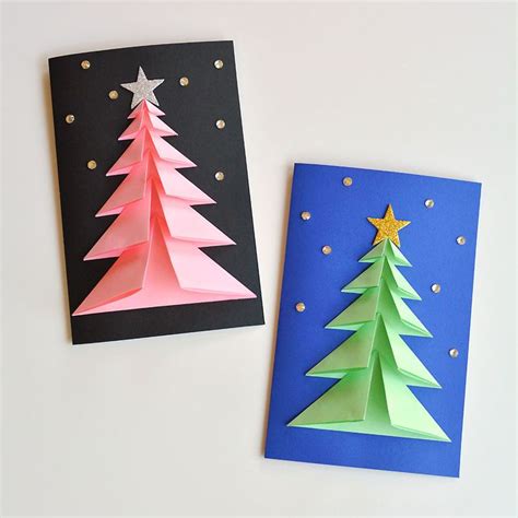 3D Paper Christmas Tree Card | 3d christmas tree card, Christmas tree ...