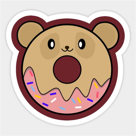 Donut Bear T-Shirt - Bear - Sticker | TeePublic